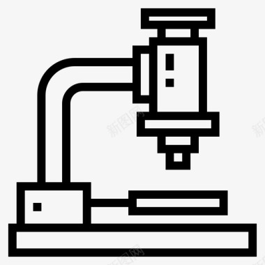 显微镜观察科学图标图标