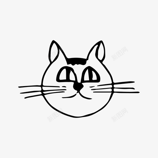 猫动物小猫图标svg_新图网 https://ixintu.com 动物 宠物 小猫 猫 素描