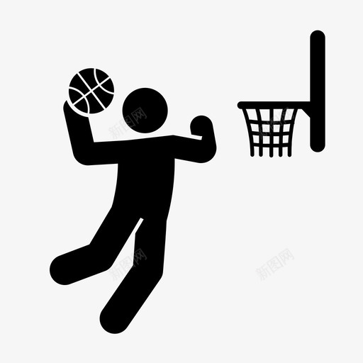 篮球运球男子图标svg_新图网 https://ixintu.com 体育 扣篮 男子 篮球 篮球运动员 运球
