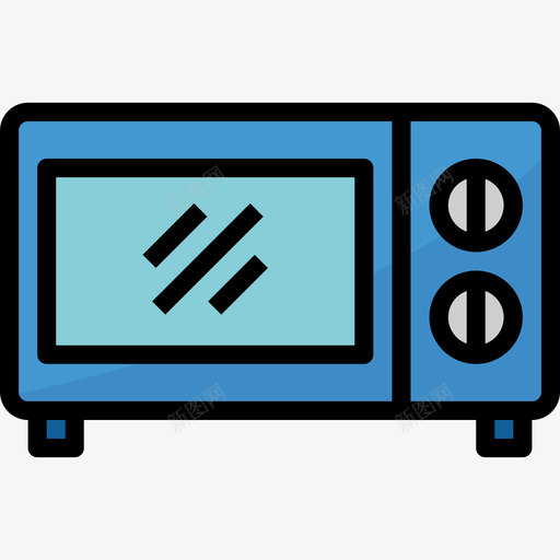 微波炉烹饪18线性颜色图标svg_新图网 https://ixintu.com 微波炉 烹饪18 线性颜色