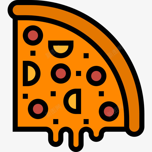 披萨食品98原色图标svg_新图网 https://ixintu.com 原色 披萨 食品98