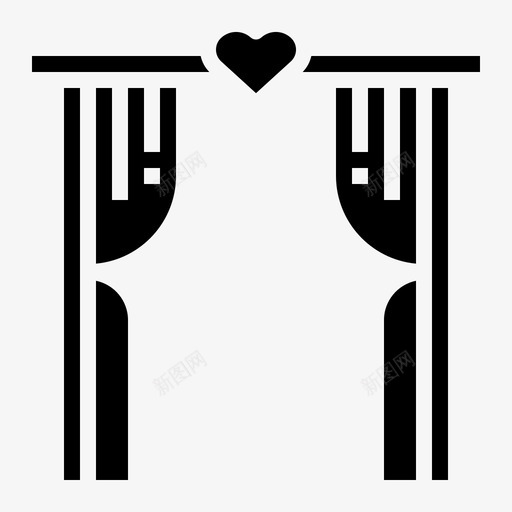婚礼拱门庆典图标svg_新图网 https://ixintu.com 仪式 婚礼 庆典 拱门 浪漫 蜜月