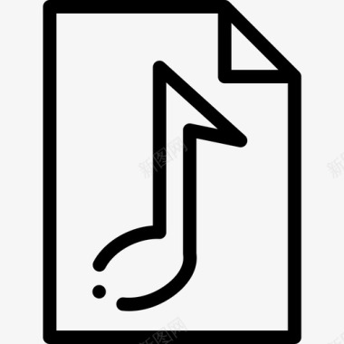 音乐文件文件33线性图标图标