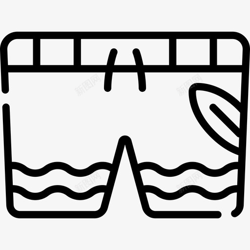 泳装夏季派对22直线型图标svg_新图网 https://ixintu.com 夏季派对22 泳装 直线型