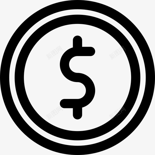 硬币银行业11直线图标svg_新图网 https://ixintu.com 直线 硬币 银行业11