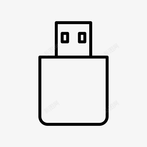 pendrive辅助存储usb图标svg_新图网 https://ixintu.com pendrive usb 简单线路图标 辅助存储