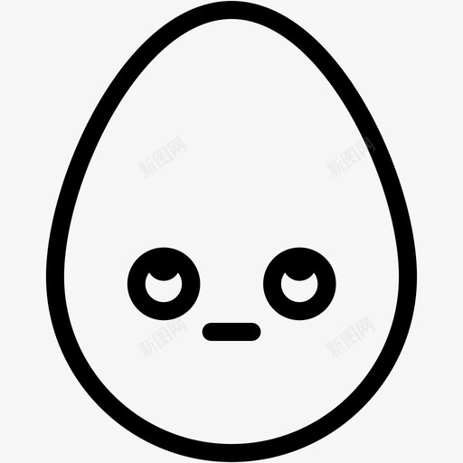 滚动的眼睛鸡蛋表情图标svg_新图网 https://ixintu.com 情绪 感觉 滚动的眼睛 表情 鸡蛋 鸡蛋表情线