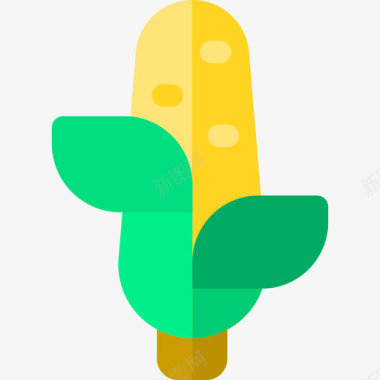 玉米生态144平坦图标图标