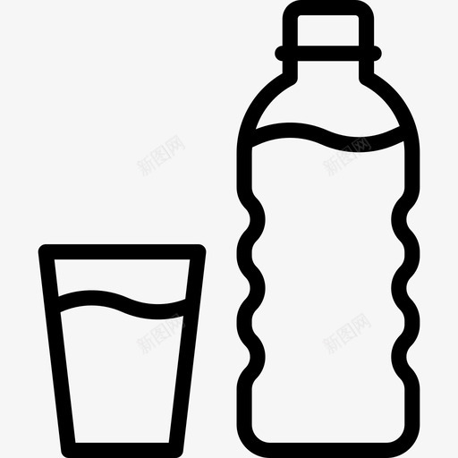 水健康5线性图标svg_新图网 https://ixintu.com 健康5 水 线性