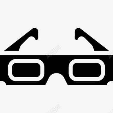 3d眼镜八十年代14填充图标图标