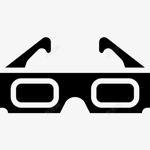 3d眼镜八十年代14填充图标svg_新图网 https://ixintu.com 3d眼镜 八十年代14 填充