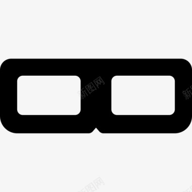 3d眼镜娱乐16填充图标图标