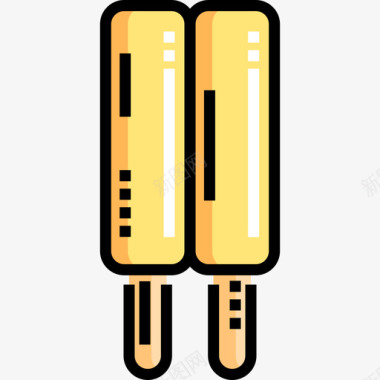 冰棒甜点糖果6线性颜色图标图标