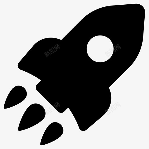 宇宙飞船发射火箭图标svg_新图网 https://ixintu.com 发射 启动 宇宙飞船 火箭