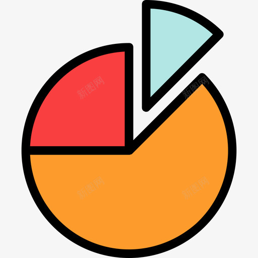饼图商业和金融73线性颜色图标svg_新图网 https://ixintu.com 商业和金融73 线性颜色 饼图