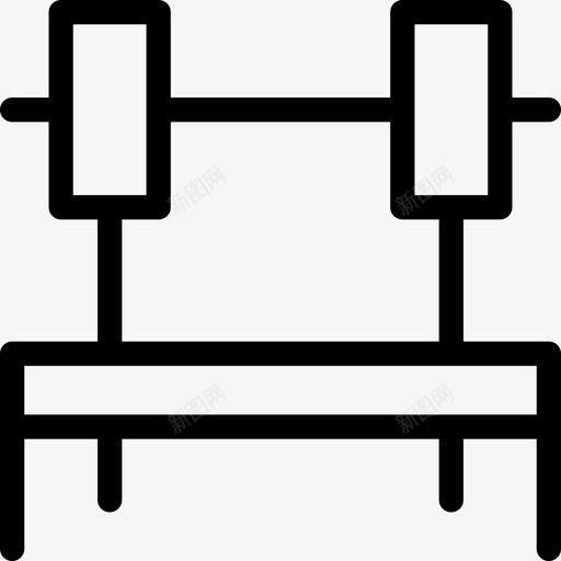 杠铃健身67直线型图标svg_新图网 https://ixintu.com 健身67 杠铃 直线型