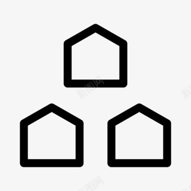 社区住房住宅图标图标