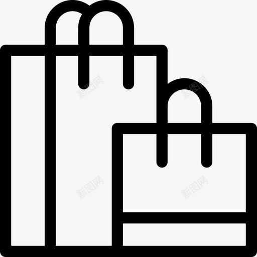 购物袋营销32线性图标svg_新图网 https://ixintu.com 线性 营销32 购物袋