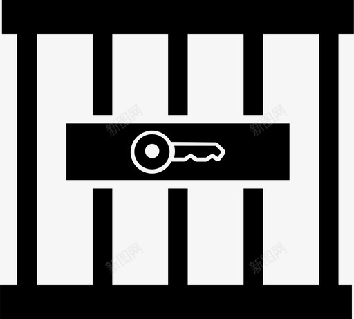锁笼子监狱图标svg_新图网 https://ixintu.com 保安 监狱 笼子 锁