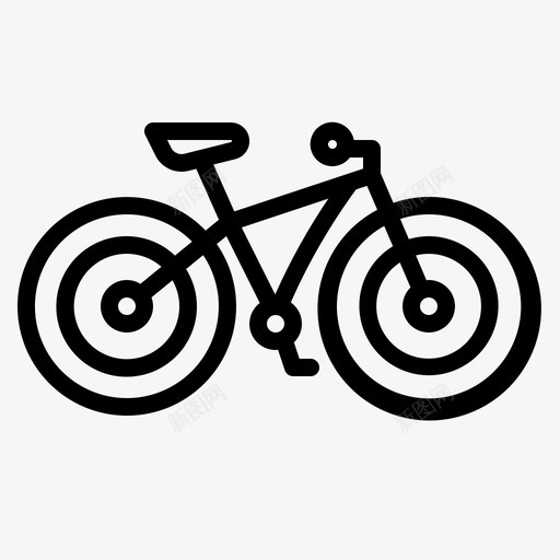 山地车运动小径图标svg_新图网 https://ixintu.com 小径 山地车 自行车轮廓 运动