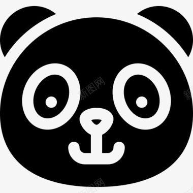 熊猫野生动物23填充图标图标