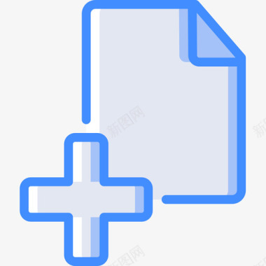 添加文件实用程序5蓝色图标图标