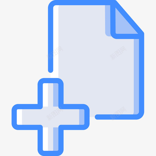 添加文件实用程序5蓝色图标svg_新图网 https://ixintu.com 实用程序5 添加文件 蓝色