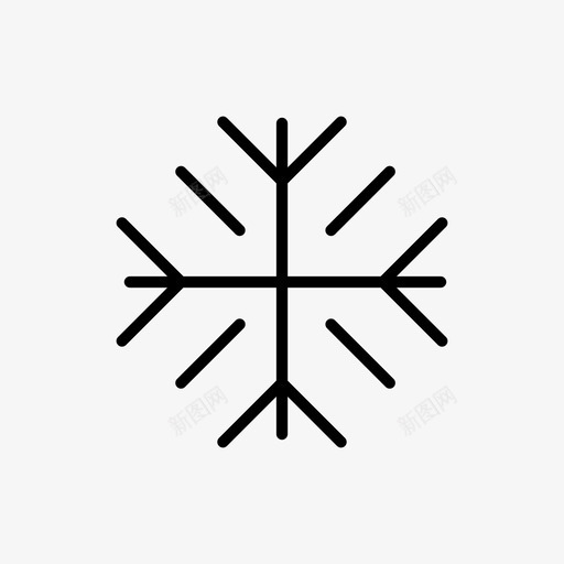 简单的雪花冬天的图标svg_新图网 https://ixintu.com 冬天的图标 简单的 雪花