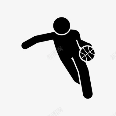 篮球男子体育图标图标