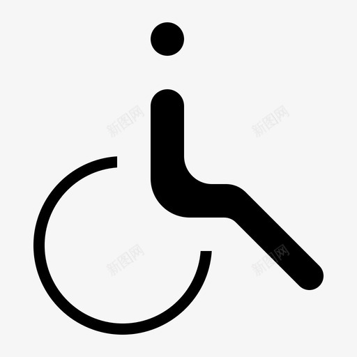 残疾人标志交通工具图标svg_新图网 https://ixintu.com 交通工具 标志 残疾人 轮椅