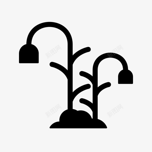 正在生长的植物花字形图标svg_新图网 https://ixintu.com 字形 正在生长的植物 花