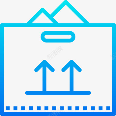 纸板箱购物和电子商务4梯度图标图标