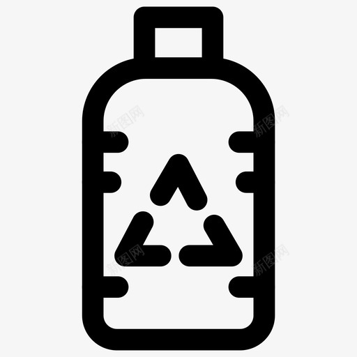 塑料瓶回收利用绿色能源大胆图标svg_新图网 https://ixintu.com 回收利用 塑料瓶 绿色能源大胆