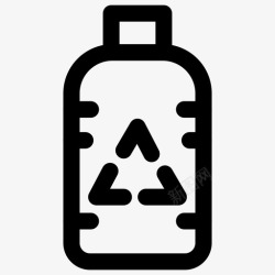 回收利用标识塑料瓶回收利用绿色能源大胆图标高清图片
