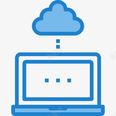 笔记本电脑通讯103蓝色图标图标