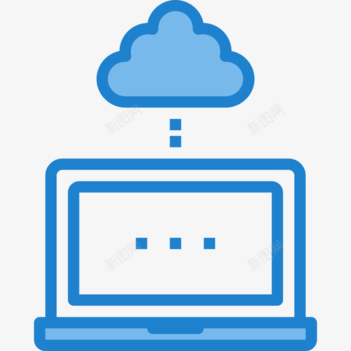 笔记本电脑通讯103蓝色图标svg_新图网 https://ixintu.com 笔记本电脑 蓝色 通讯103