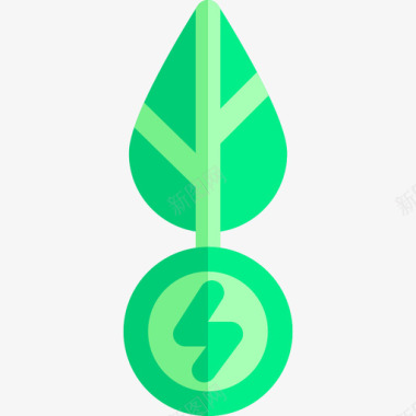 绿色能源生态144平坦图标图标