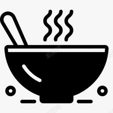 杂烩碗食物图标图标