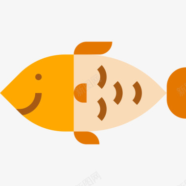 鱼食物100扁平图标图标
