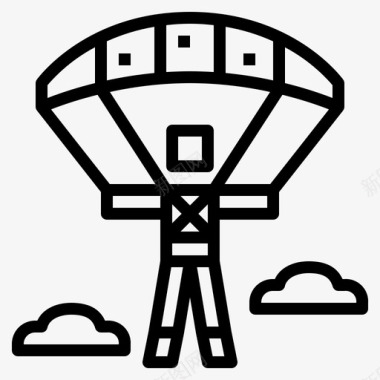 滑翔伞降落伞xtreme图标图标