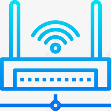 Wifi路由器网络和数据库16渐变图标图标