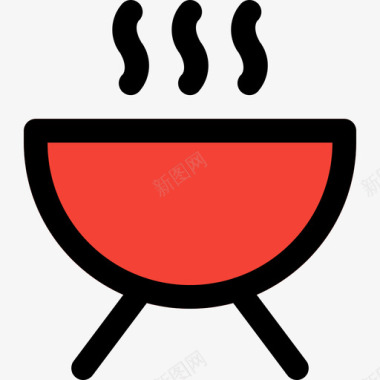 烧烤食物72线性颜色图标图标