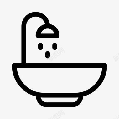 浴室浴缸酒店图标图标