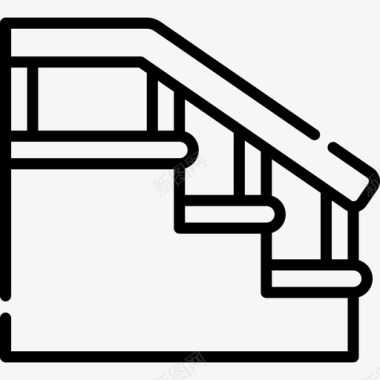 楼梯家庭居住9直线图标图标