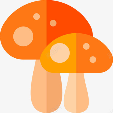 蘑菇水果和蔬菜16扁平图标图标