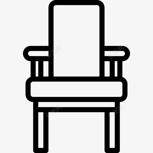 椅子家具和家用11直线型图标svg_新图网 https://ixintu.com 家具和家用11 椅子 直线型