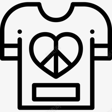 衬衫和平人权7直系图标图标