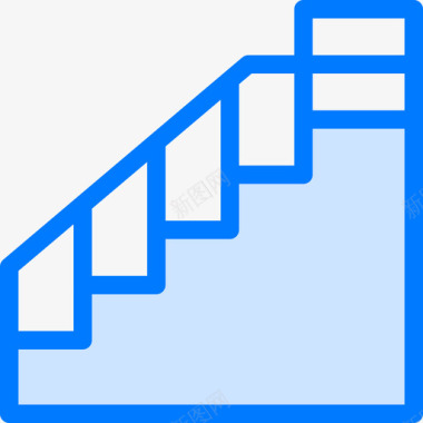 楼梯102号酒店蓝色图标图标