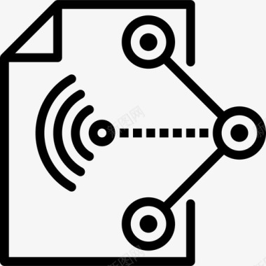 共享文件网络和数据库概要线性图标图标