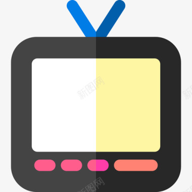 电视电视8平面图标图标